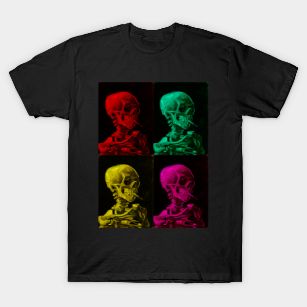 van gogh skull with cigarette shirt